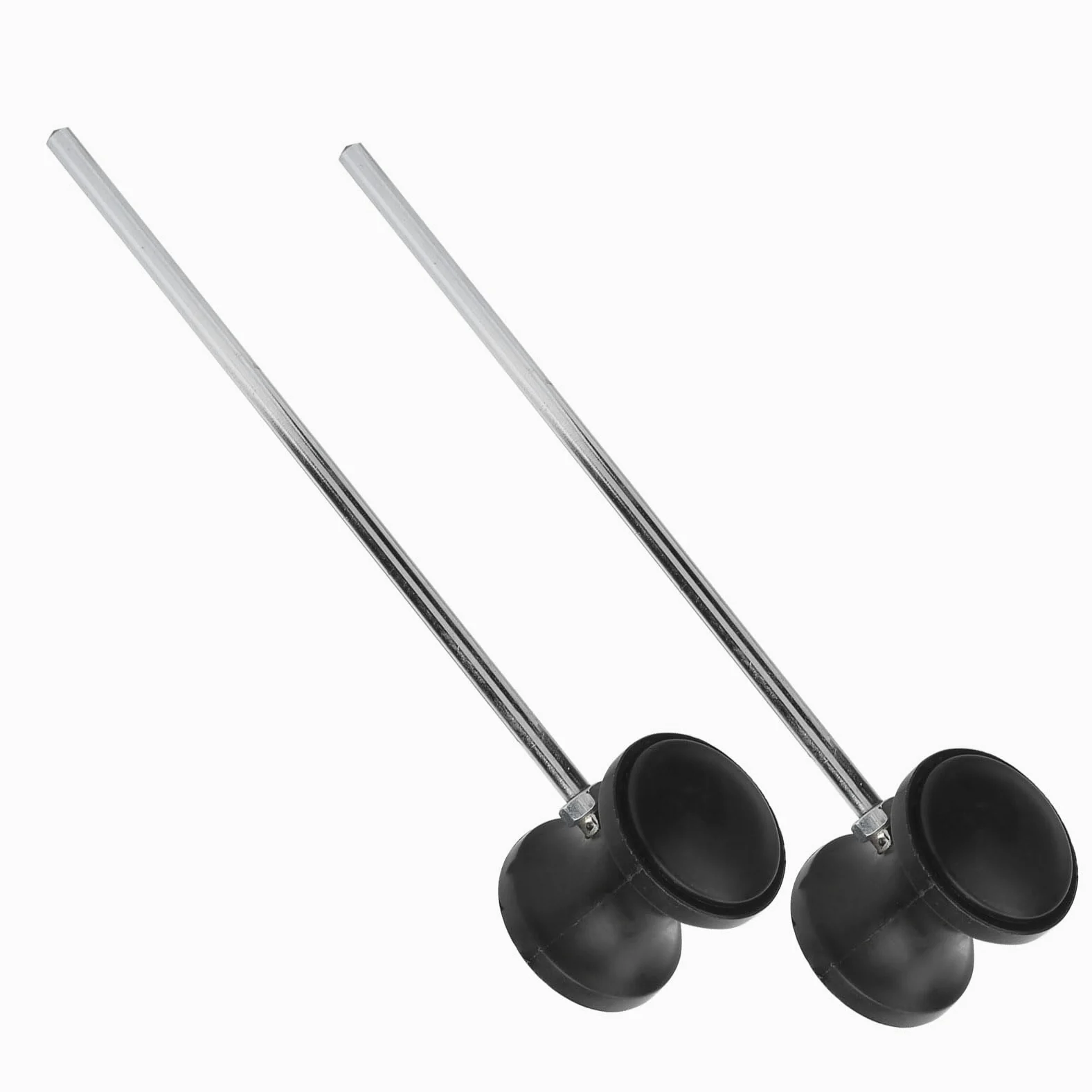 Frullino per Pedale, 2 pezzi, Testa in Feltro Tondo, Manico in Acciaio Inossidabile, Accessori per Strumenti Musicali, per Grancassa, Tamburo, Batteria, Parte di Ricambio