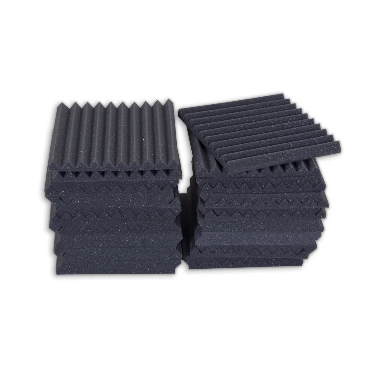 Keyhelm - Pannelli Fonoassorbenti Monopiramide 25x25x2,5cm | Correzione Acustica, Grigio Antracite | Made in Italy (Pacco da 32 (2m²))