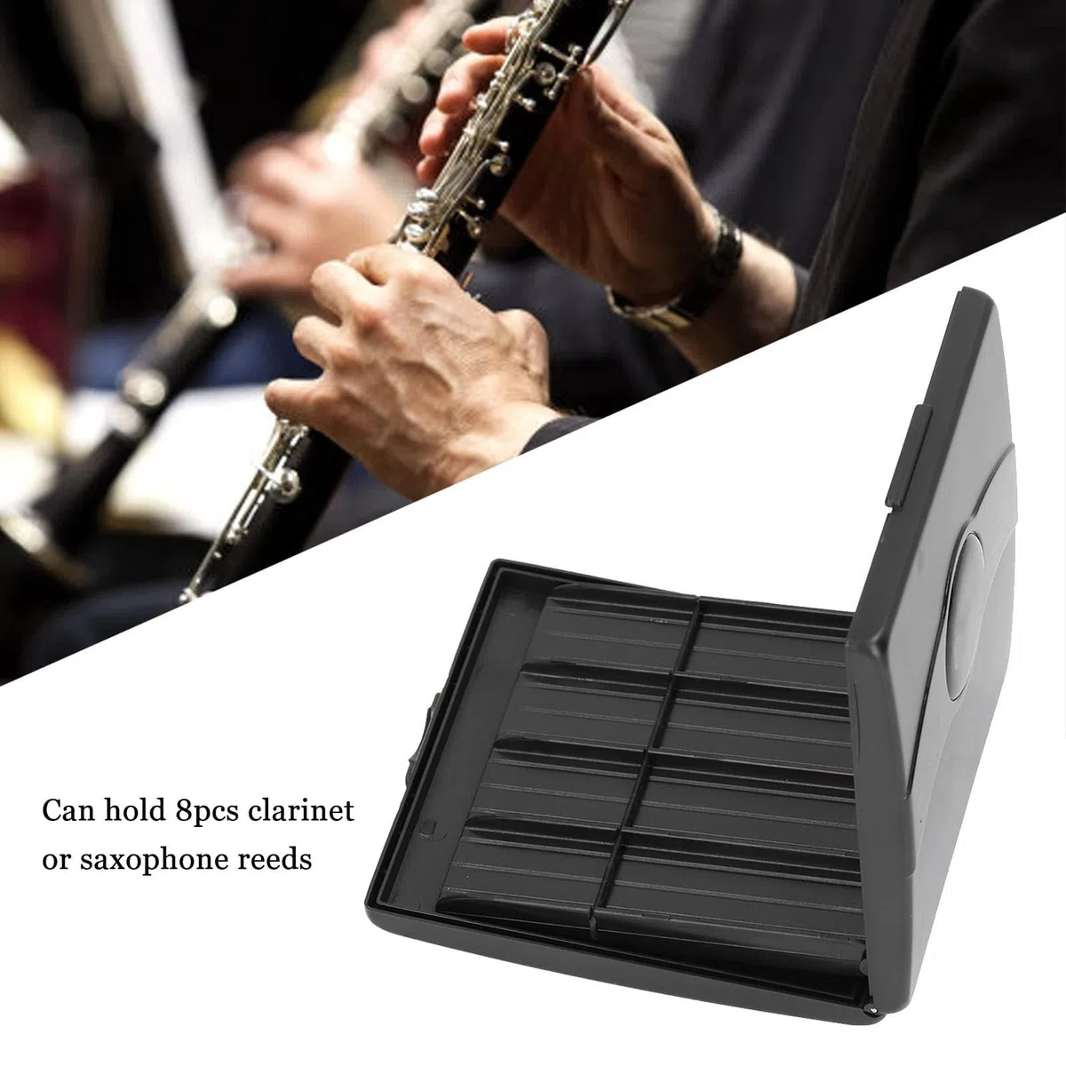 Custodia per Ance, Custodia per Ance per Sassofono da 8 Pezzi, Custodia per Ance per Clarinetto Basso da 8 Pezzi, Custodia per Ance per Clarinetto Custodia per Ance per