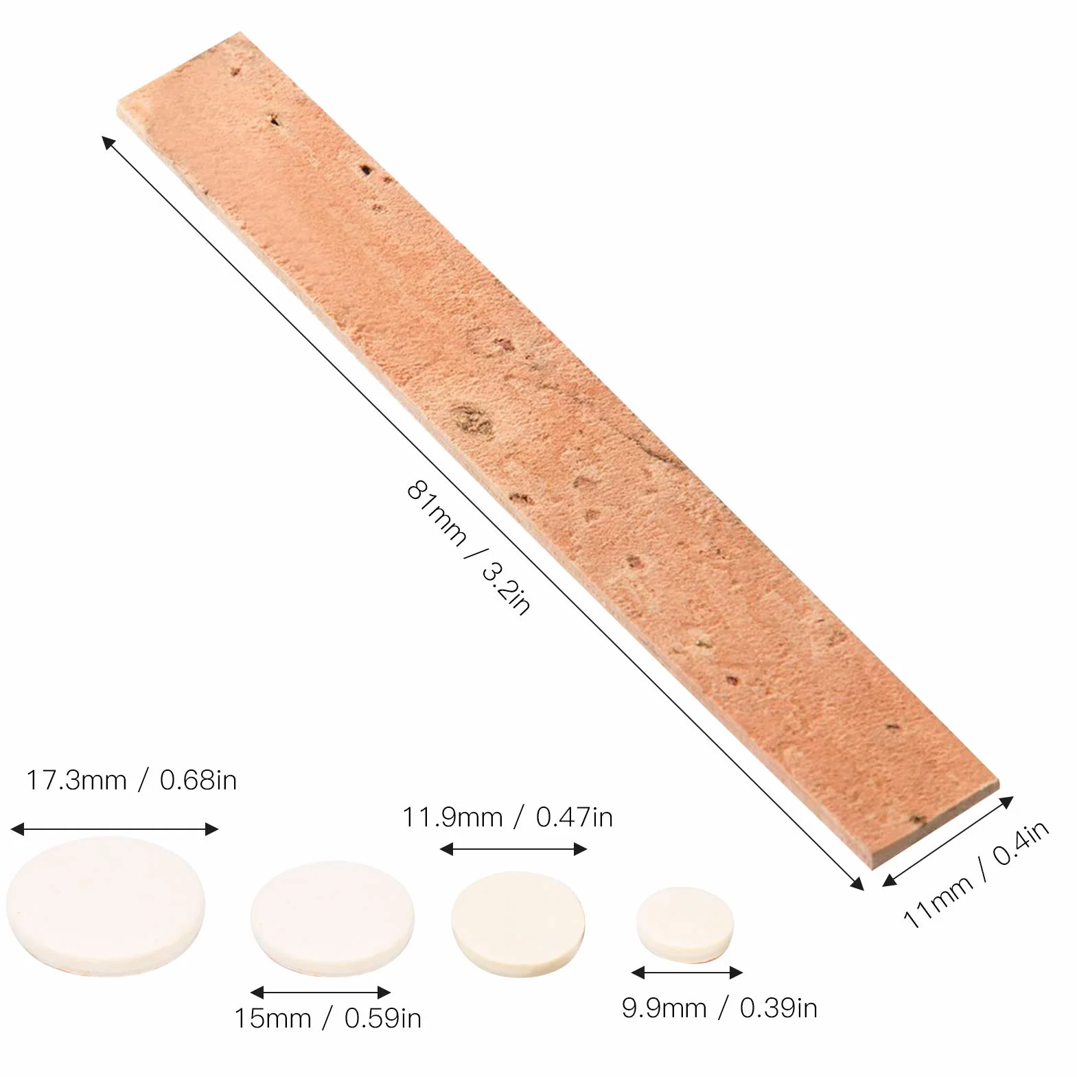Kit Cuscinetti per Clarinetto con Chiave in Sib, Durevoli Cuscinetti per Fori da 17 Pezzi + 10 Pezzi per Fogli di Sughero Naturale Accessori per Strumenti per Clarinetto Kit di Ricambio