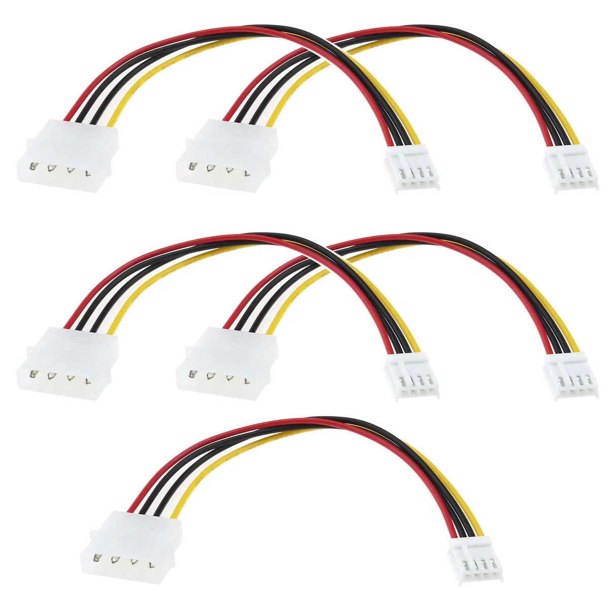 5 Pz Molex 4 Pin A Floppy 4 Pin Cavo Di Alimentazione PC Connettore Del Computer Cavo Di Prolunga Di Alimentazione Adattatore Joiner Accoppiatore 20 Cm