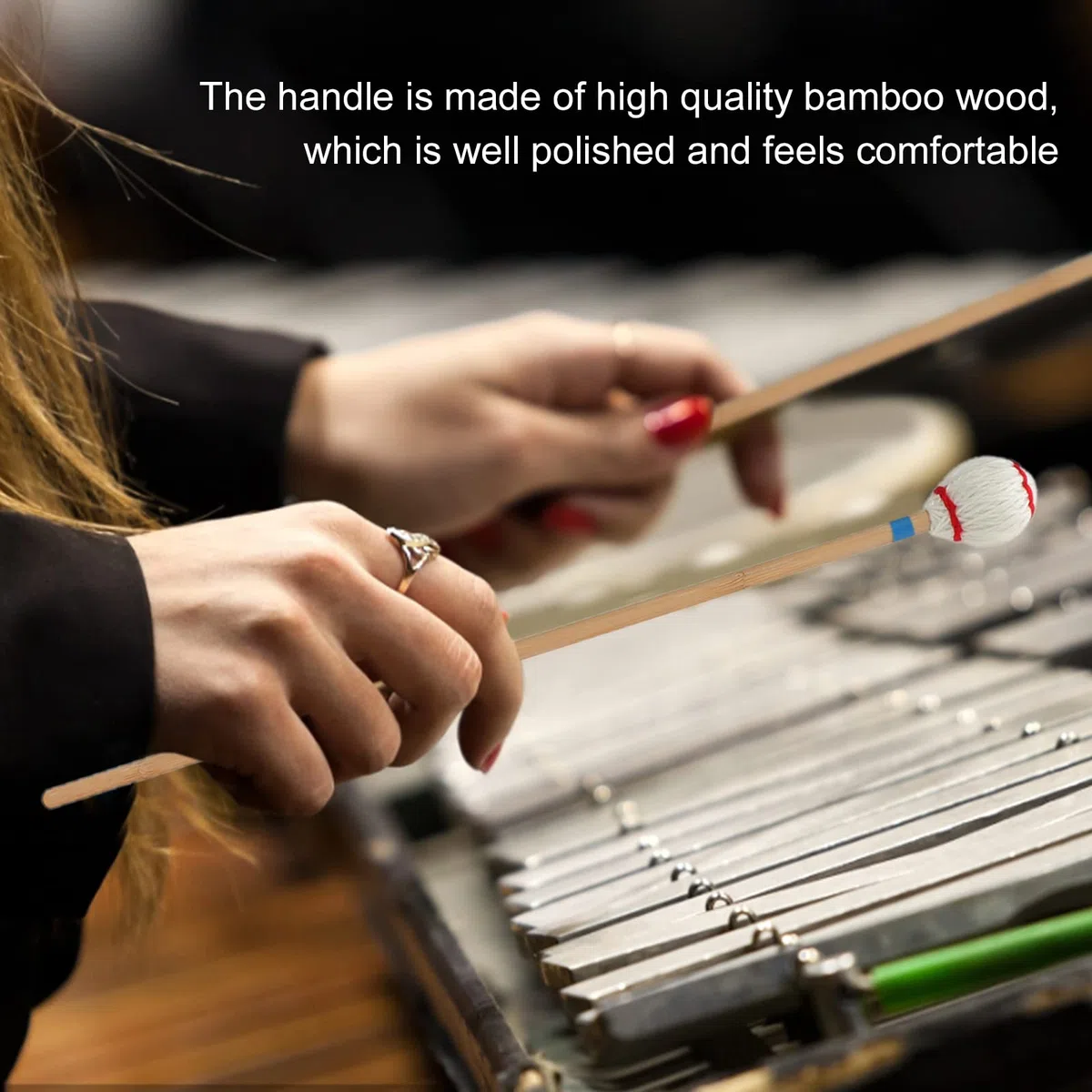 Bacchette Marimba per Tastiera, Bacchette in Filato Marimba Pratiche, Resistenti, Morbide, Sicure per Suonare lo Strumento per la Casa