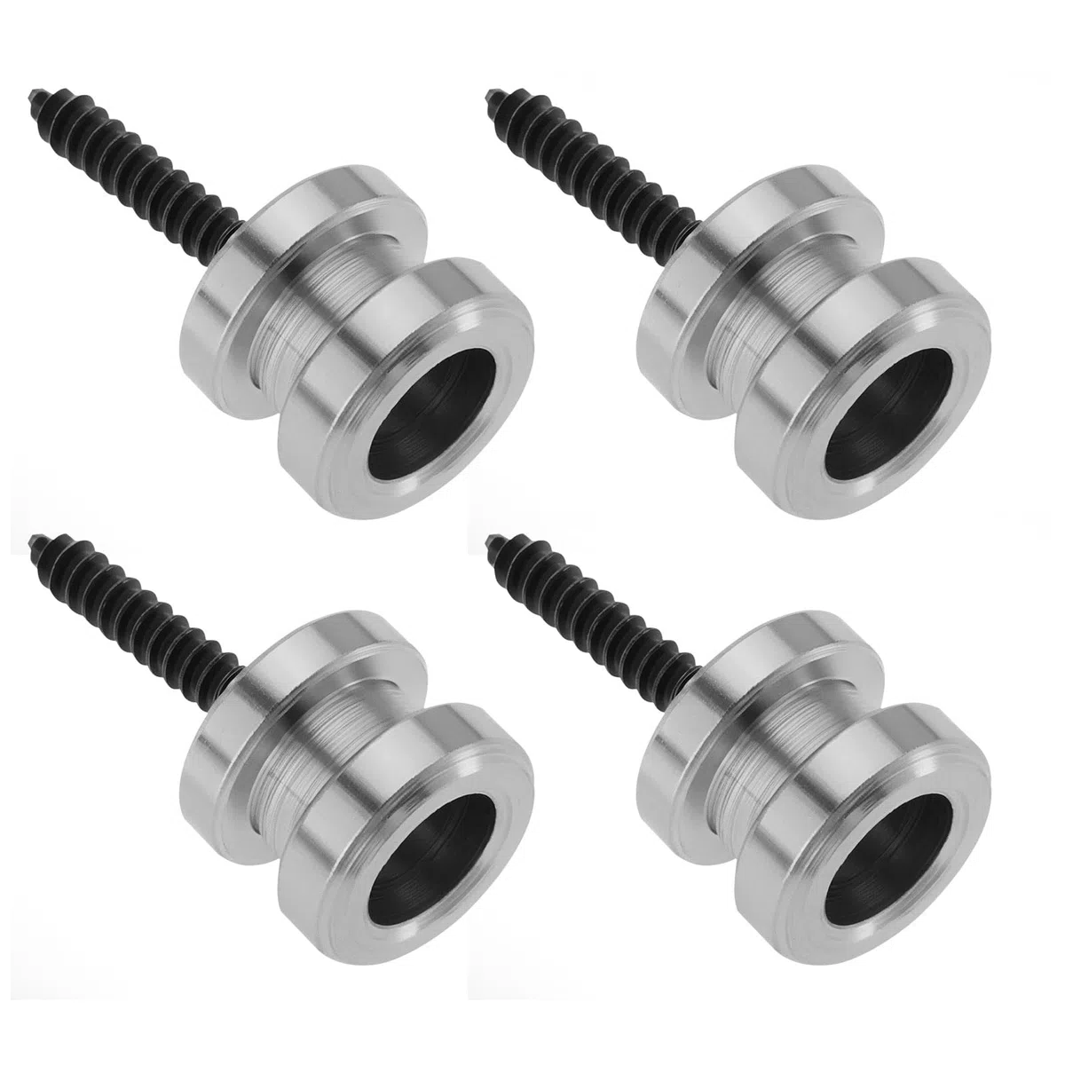 Create idea 2 Paia Di Lucchetti E Pulsanti Per Tracolla Chitarra Lucchetti Sicurezza A Sgancio Rapido Con Viti Di Montaggio Compatibile Con Schaller 11,9x9,9mm Argento