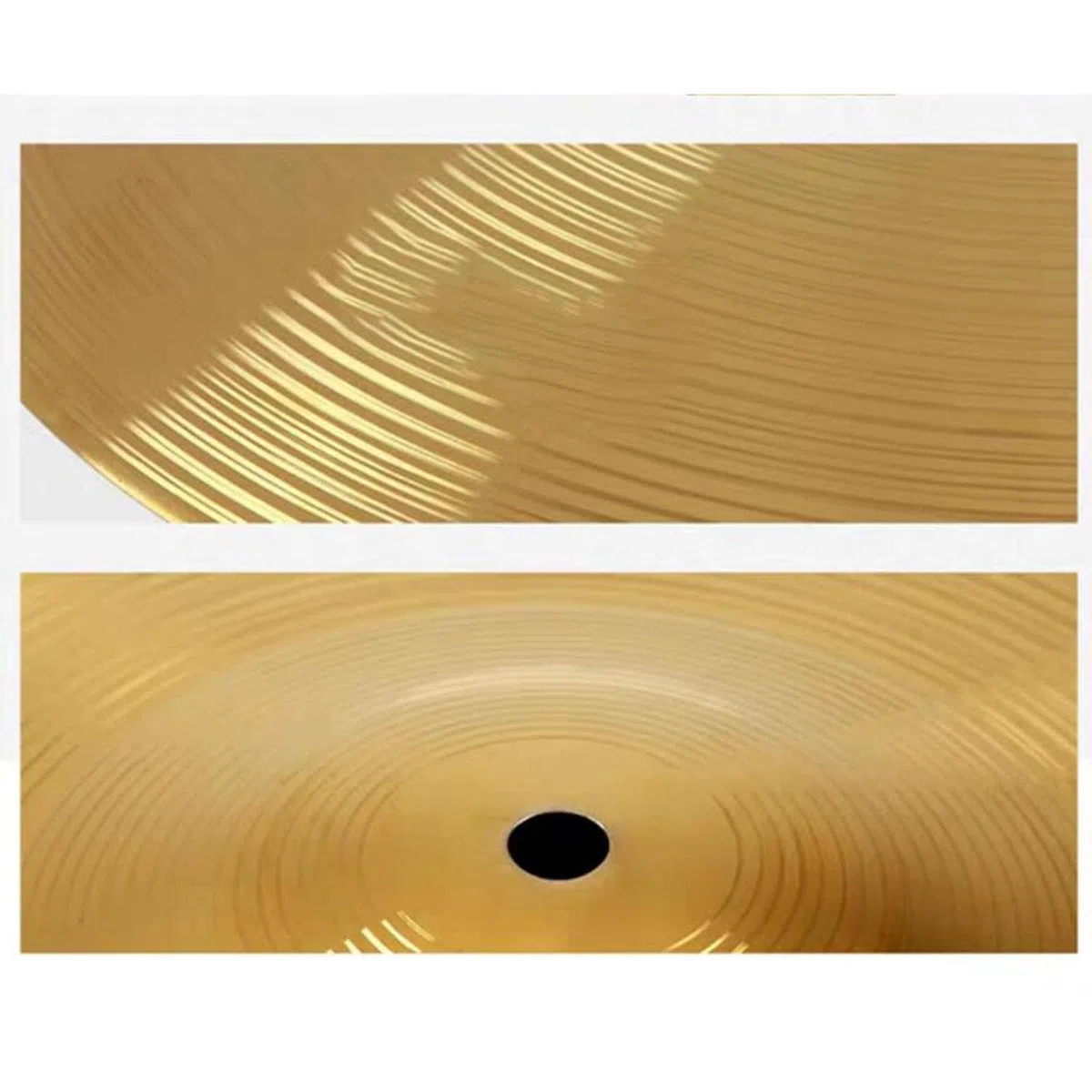 Piatti Crash in Ottone Hi Hat per Batteria Set di Strumenti Percussione, 12 pollici