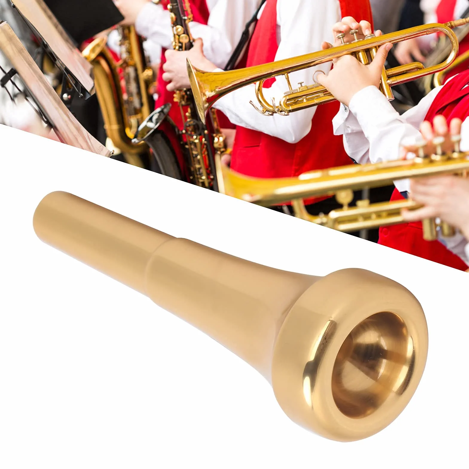 Bocchino per Tromba Set di Bocchini per Tromba in Ottone Tono Brillante Parti di Strumenti Musicali a Fiato Accessori per le Prestazioni(3C)