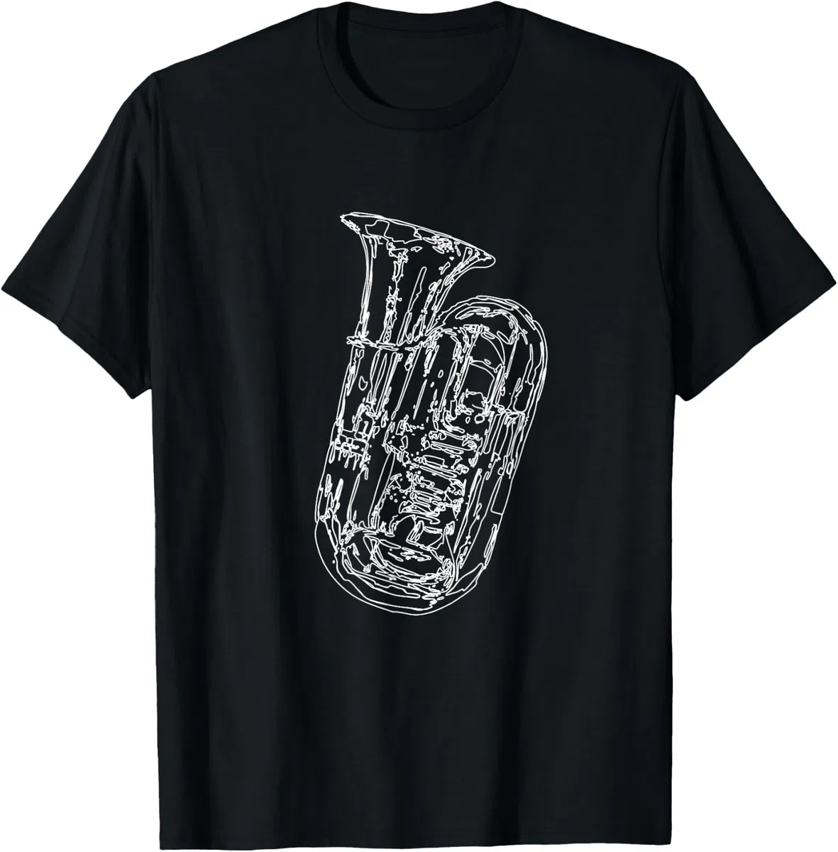 Schizzo di strumento Tuba per suonatore di tuba tubista Maglietta