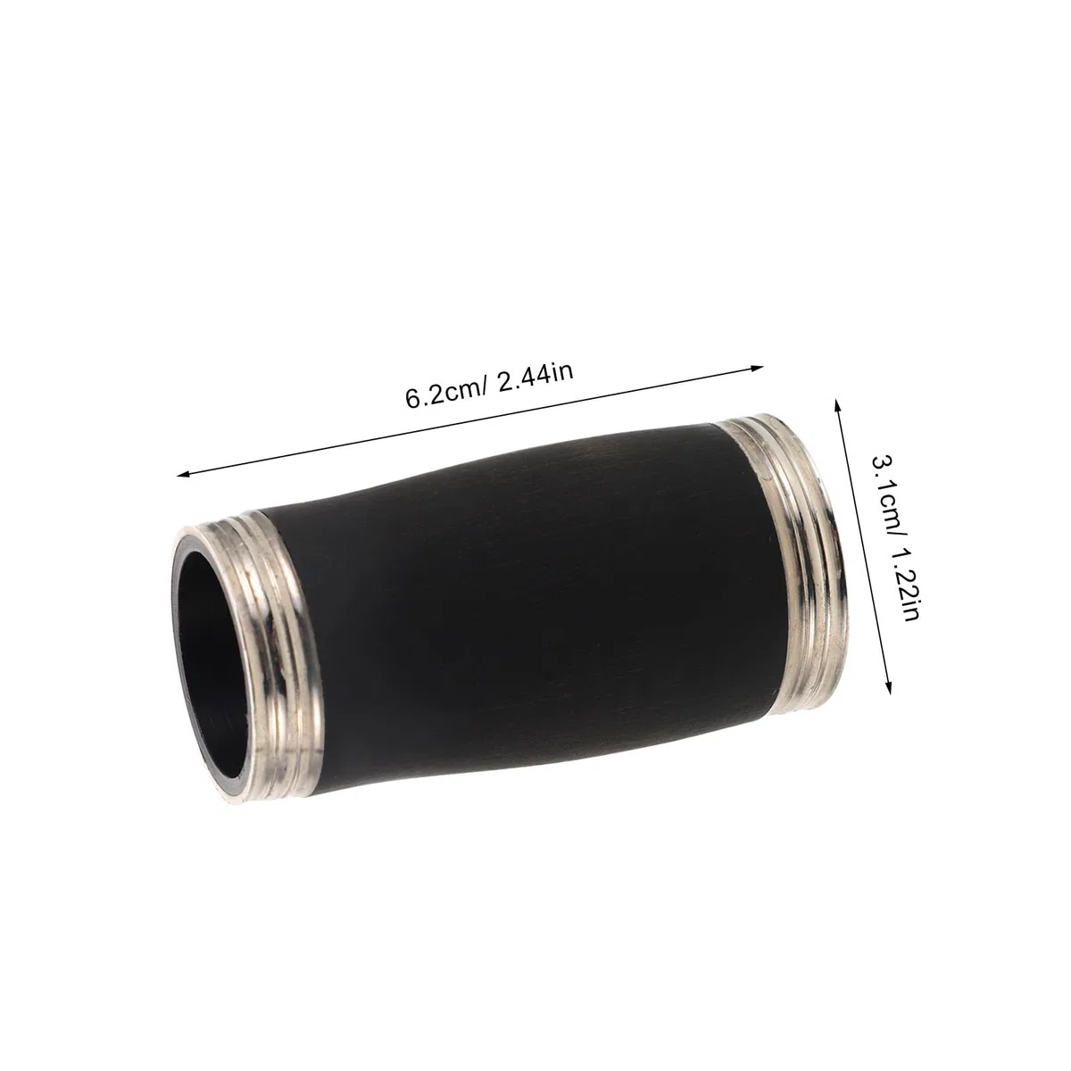 Toyvian Barilotto per Clarinetto in Plastico Nero a Due Sezioni da 62mm Accordatura Precisa e Lavorazione Accurata per Pratiche e Manutenzione Quotidiana