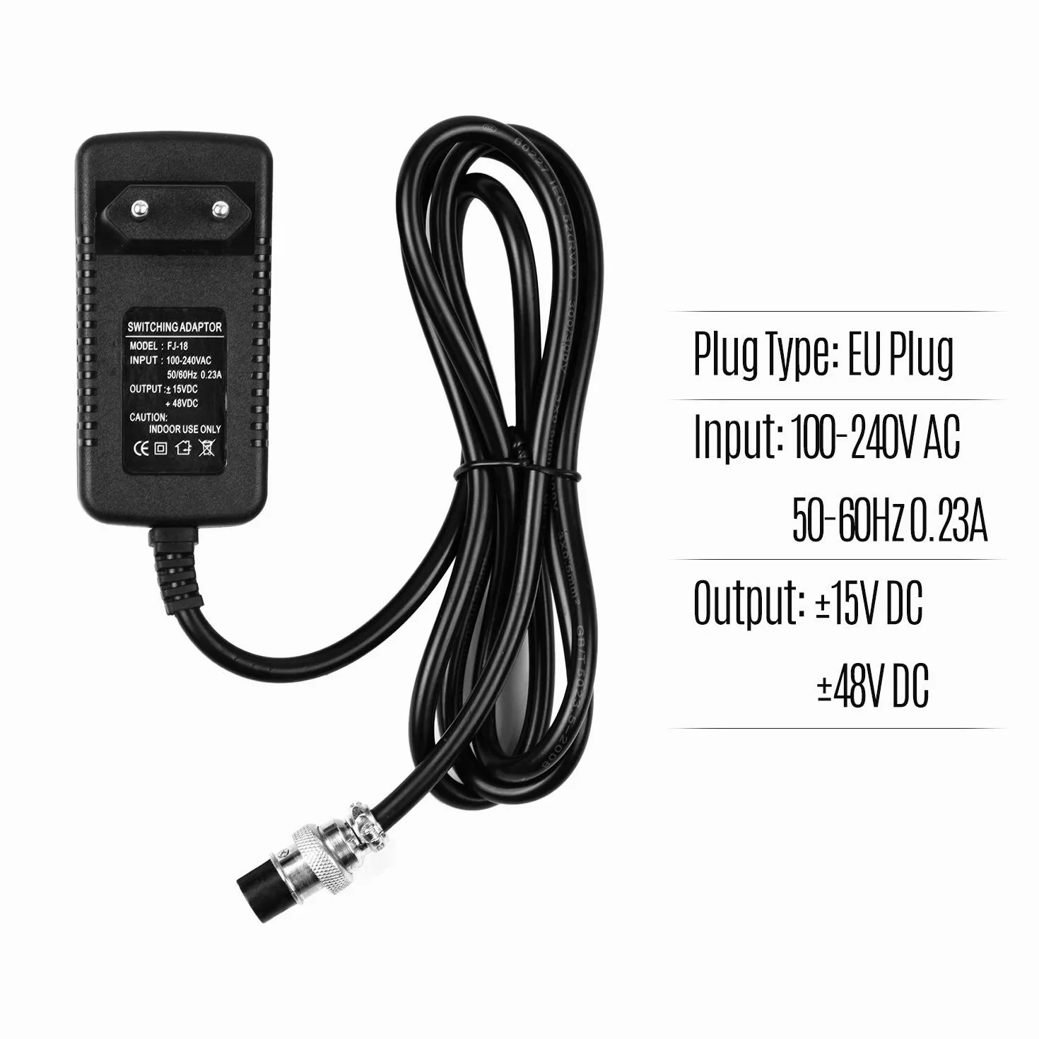 alimentatore per mixer, Console di miscelazione Alimentatore per miscelatore Adattatore CA 15 V 230 mA Connettore rotondo universale a 4 pin per 16 canali o inferiore Console di miscelazio