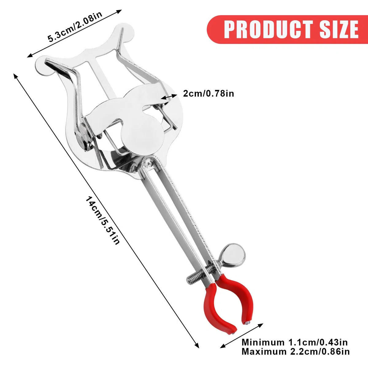 Tromba Marching Lyre Clip, 14x5,3x2 cm Argento Leggero Tromba Morsetto Lyre Spartiti Clip Strumento Accessori per Esercitarsi Principianti Marching Band