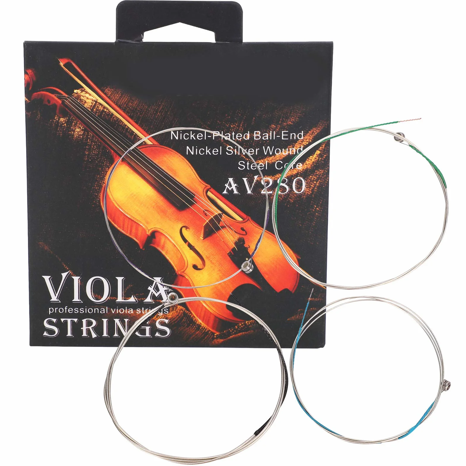 Corde per Viola da 4 Pezzi Corde per Viola in Acciaio, Set di per Core AV280 per 14 16 Viole per Professionali