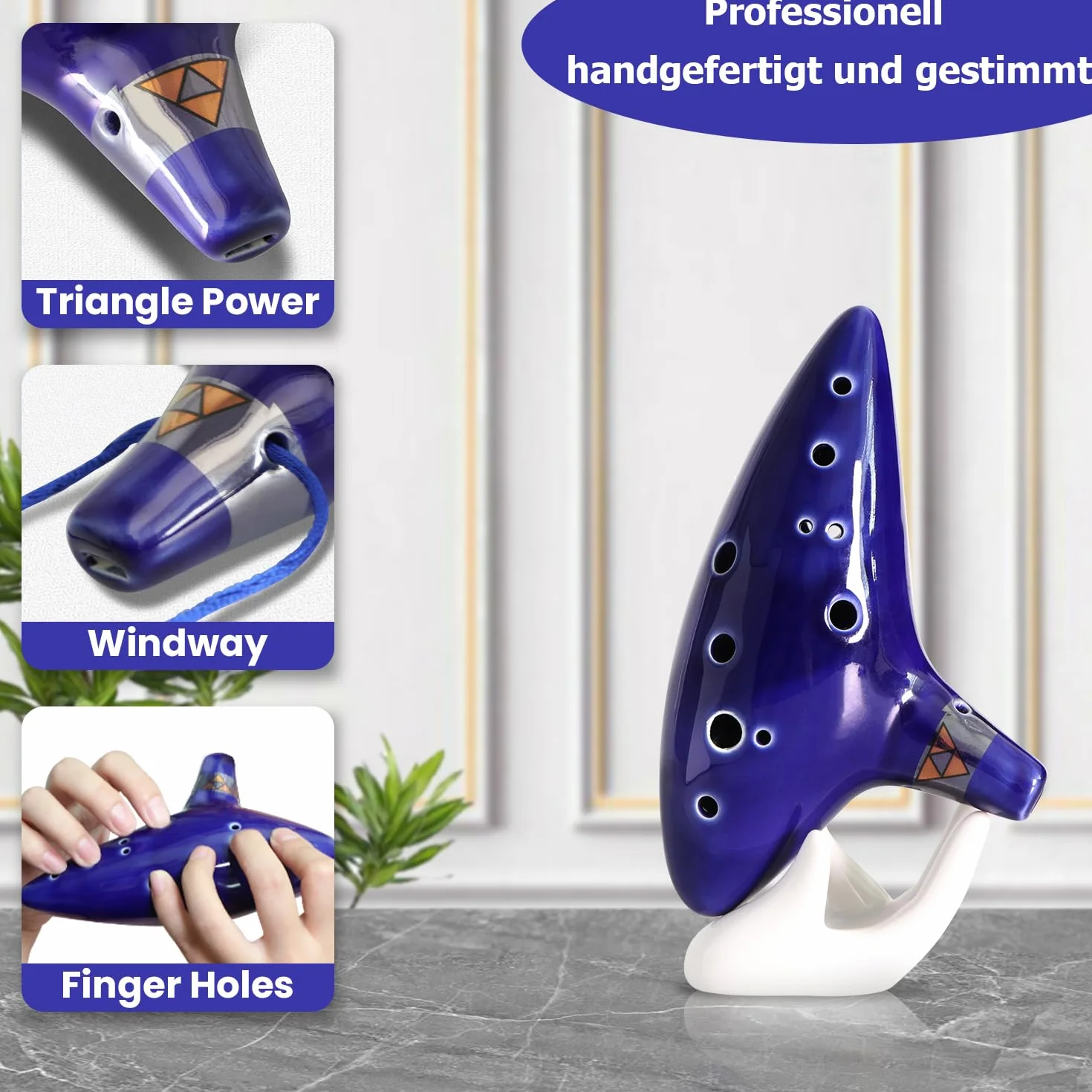 Legend of Zelda Ocarina, 12 fori Alto C Zelda Ocarina regalo per i fan di Zelda con custodia protettiva, perfetta per principianti e prestazioni professionali