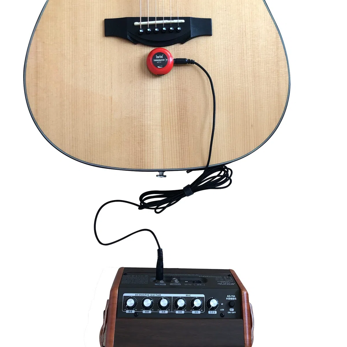 Imelod Chitarra Pickup Contatto Microfono Trasduttore per chitarra Ukulele Violino Mandolino Banjo Violoncello Kalimba Drum