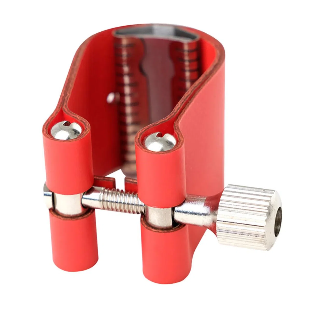 Clip per Ancia di Sassofono Contralto in Pelle Rossa, Fermaglio Resistente e Leggero per Accessori Strumenti a Fiato, Ricambio Professionale Facile da Installare
