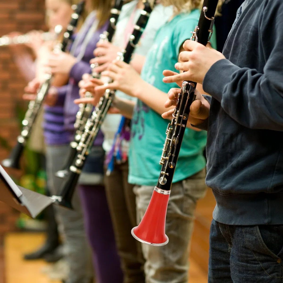 Campana per Clarinetto Leggera, Plastica ABS Durevole con Buona Resistenza Alla Corrosione, Anello in Metallo Placcato in Nichel per Vari Strumenti a Fiato, Campana per (CC29
