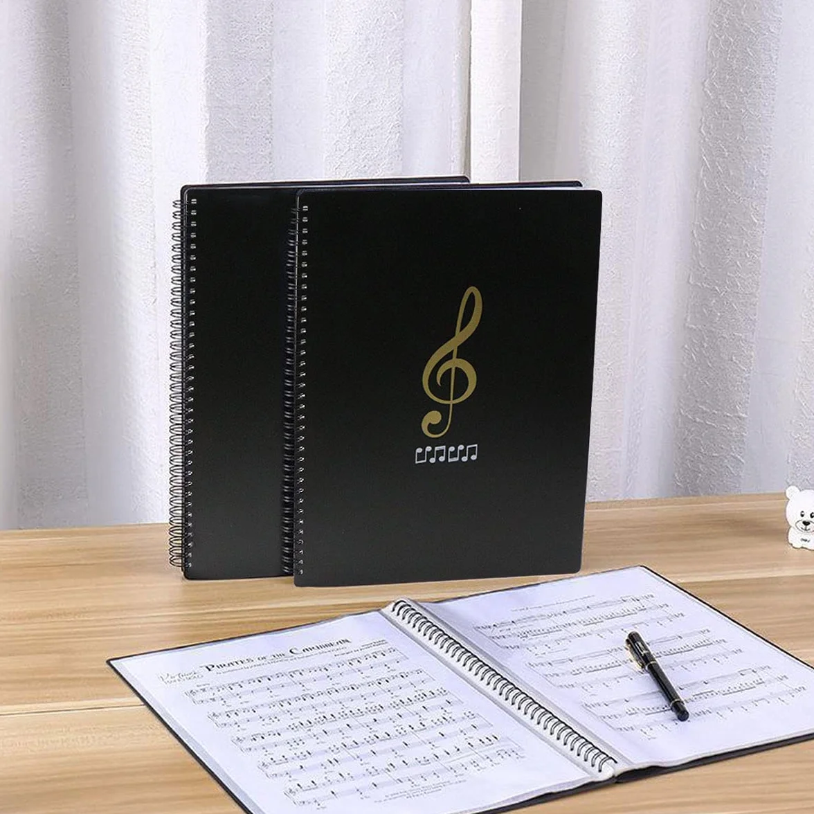 Raccoglitore Spartiti Musicali In Formato A4 , Cartelle Portaspartiti per Fogli , con 20 Tasche, clef Scrivibile Borsa porta Documenti Musicale,Per Suonatori di Strumenti