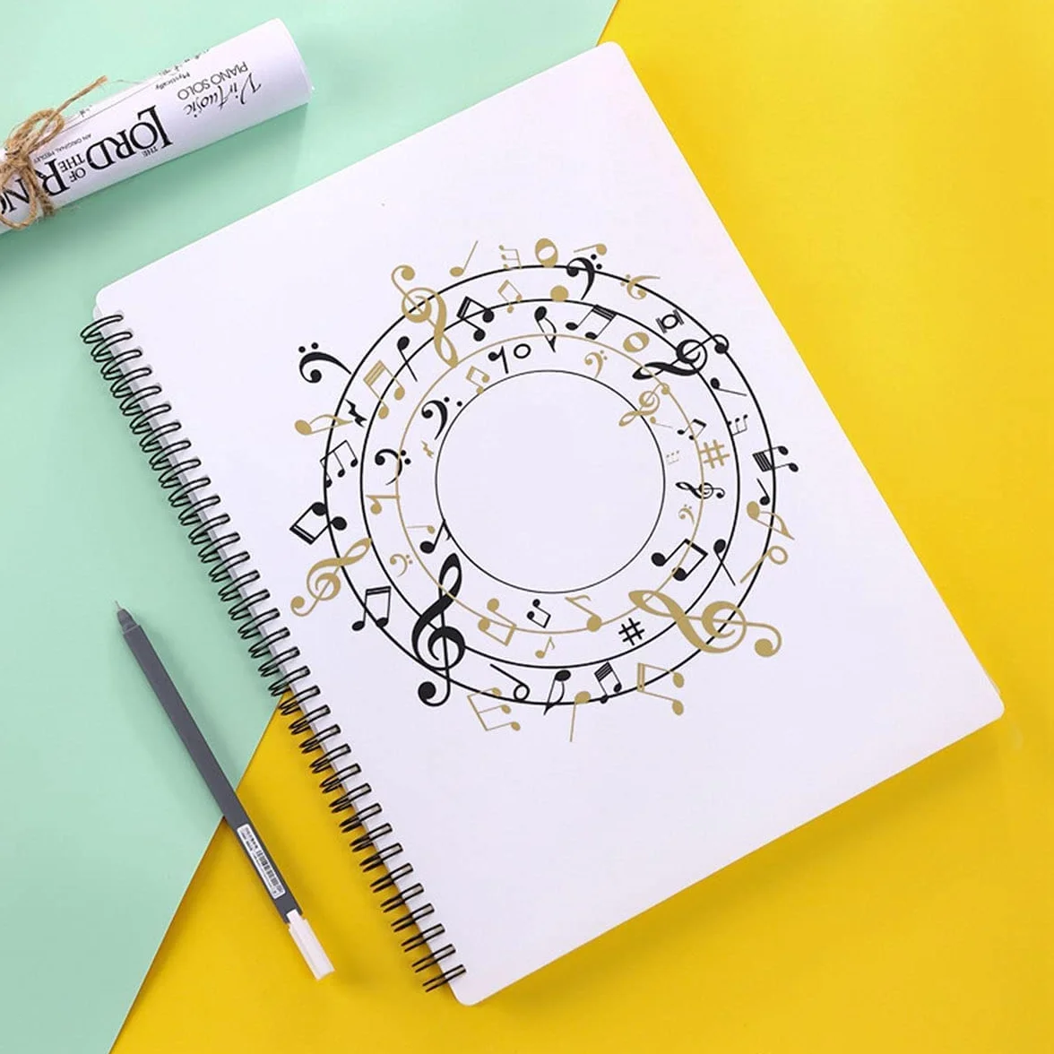 Raccoglitore Spartiti Musicali In Formato A4 , Cartelle Portaspartiti per Fogli , con 20 Tasche, clef Scrivibile Borsa porta Documenti Musicale,Per Suonatori di Strumenti