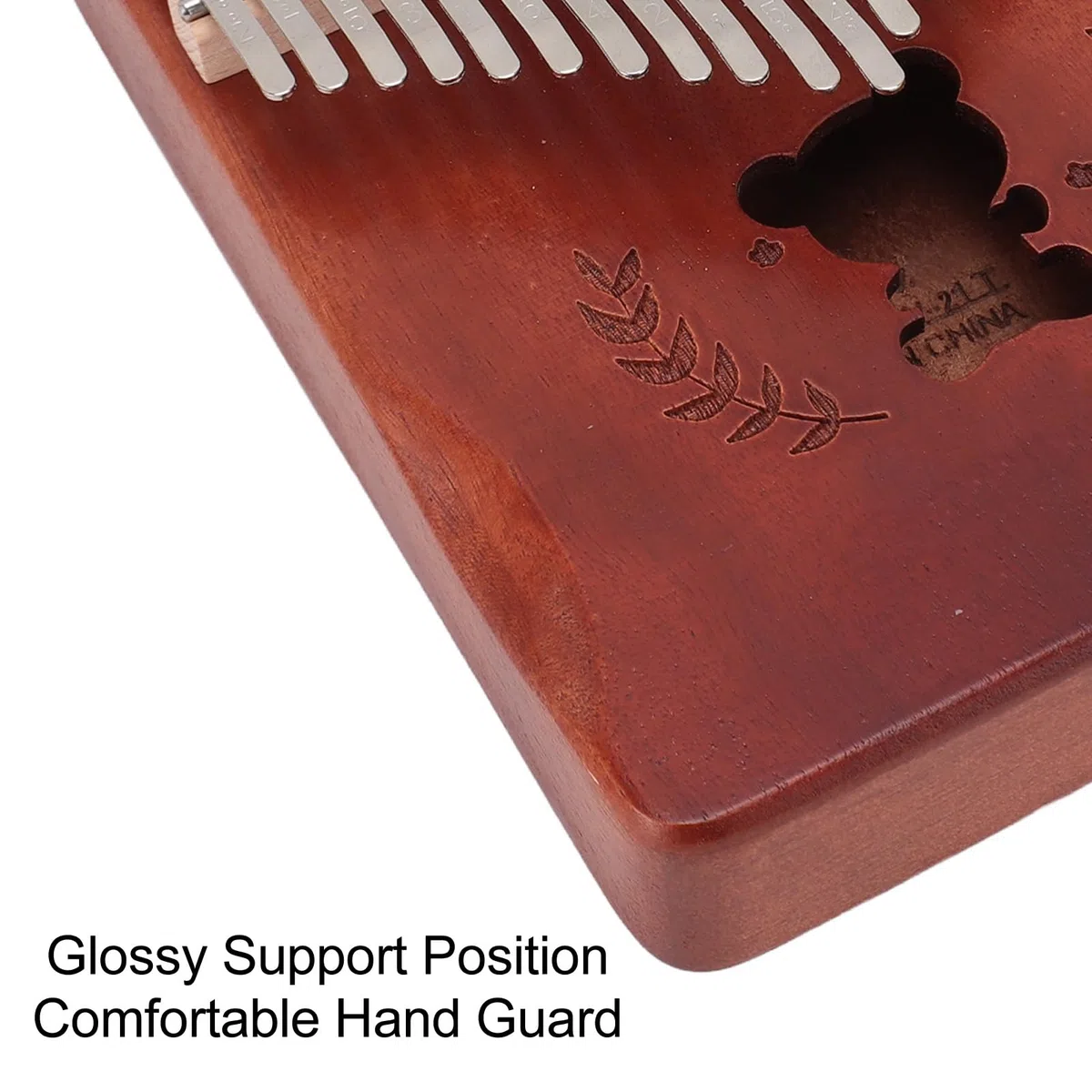 Pianoforte a Pollice a 21 Tasti, Struttura Stabile Kalimba in Legno con Sensazione di Comfort per l'esecuzione e l'intrattenimento Quotidiano (caffè sfumato)