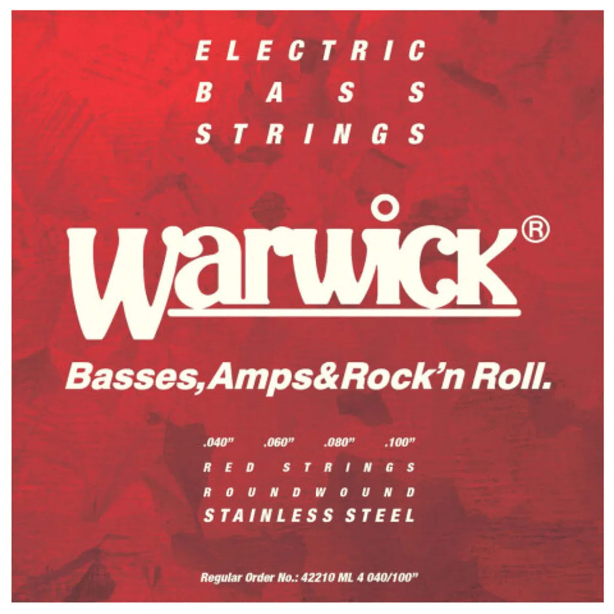 Warwick Red Label 4-String Bass Guitar StringsMedium Light - 40-100