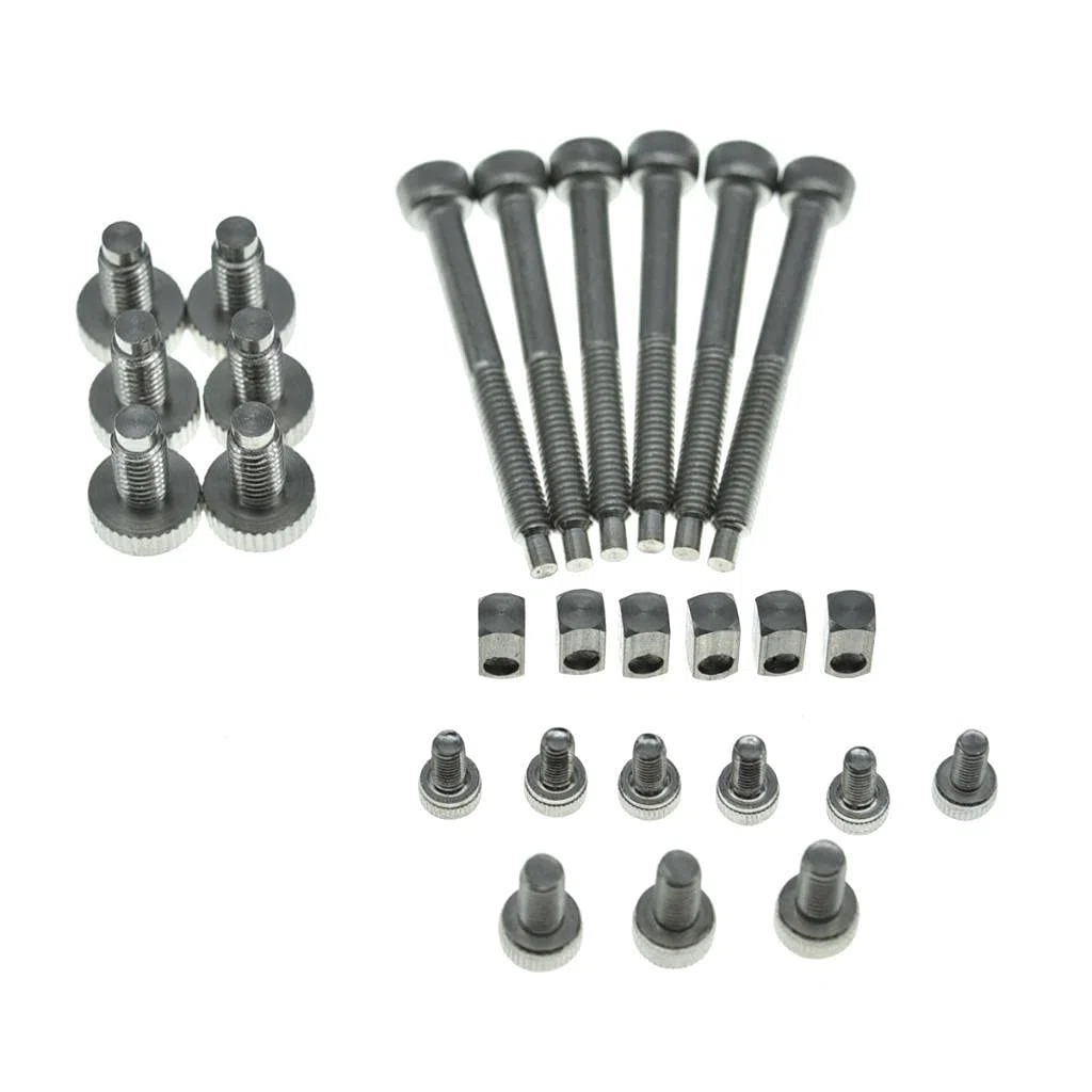 KAISH Set intero in acciaio inox Tremolo Fine Tuner viti String Insert Block Sella Viti di montaggio Dado di bloccaggio & String Lock Viti per FR