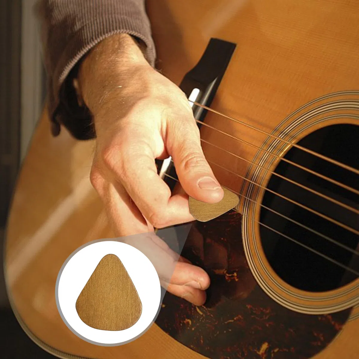 1 Set Di Plettri Per Chitarra, Plettro In Legno, Supporto Per Plettri, Plettro Portatile, Set Di Accessori Per Chitarra