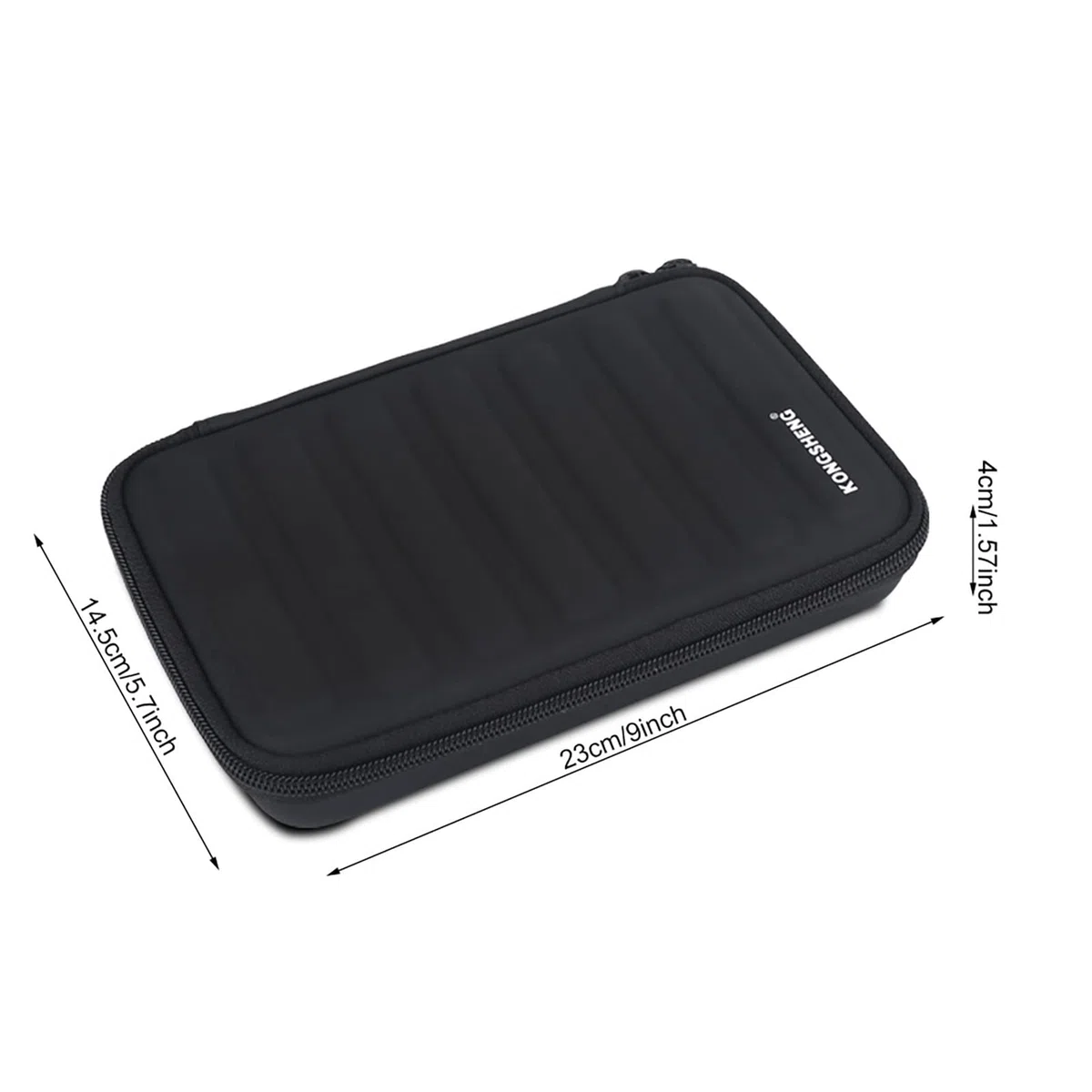 Walfront Custodia per Armonica in Pelle Nera con 7 Slot per Armoniche e Cerniera in PU