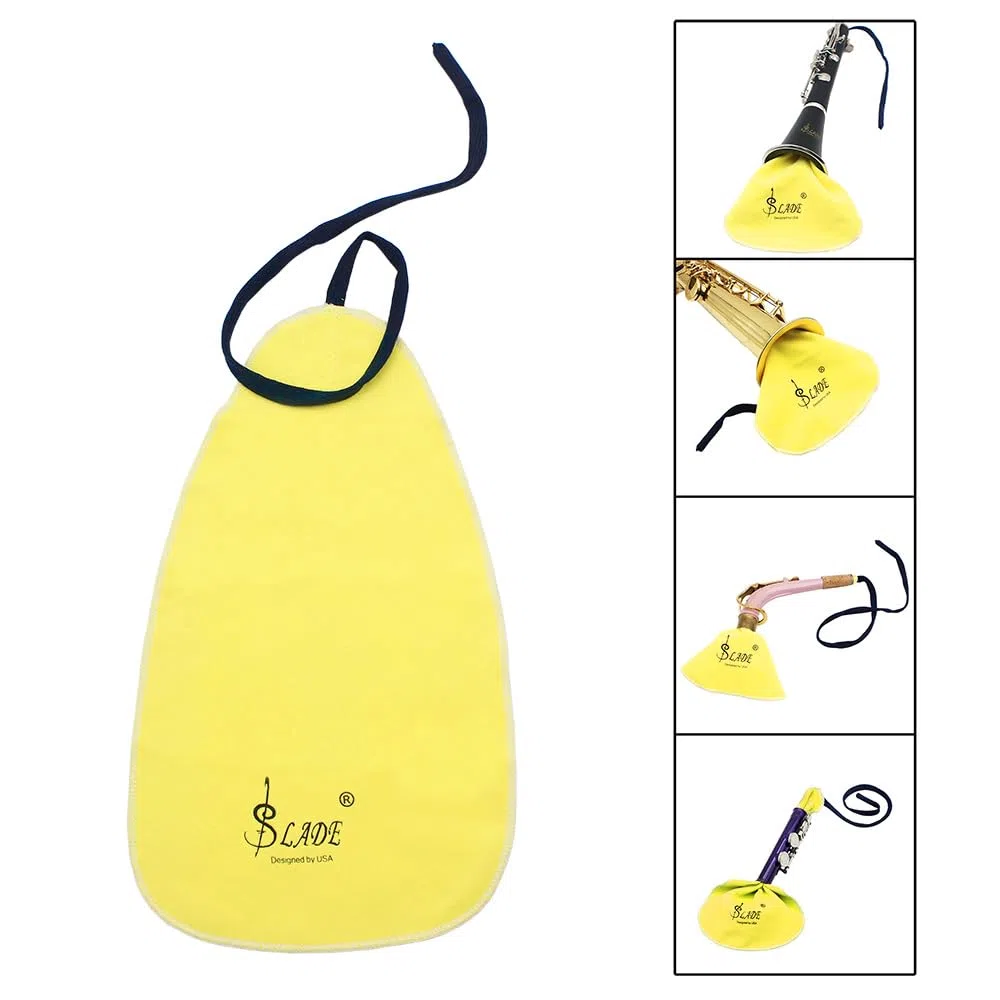 Kit di pulizia per sassofono, kit di manutenzione per flauto e clarinetto, con 3 panni per la pulizia e spazzola per bocchino, per clarinetto, flauto, strumenti a fiato