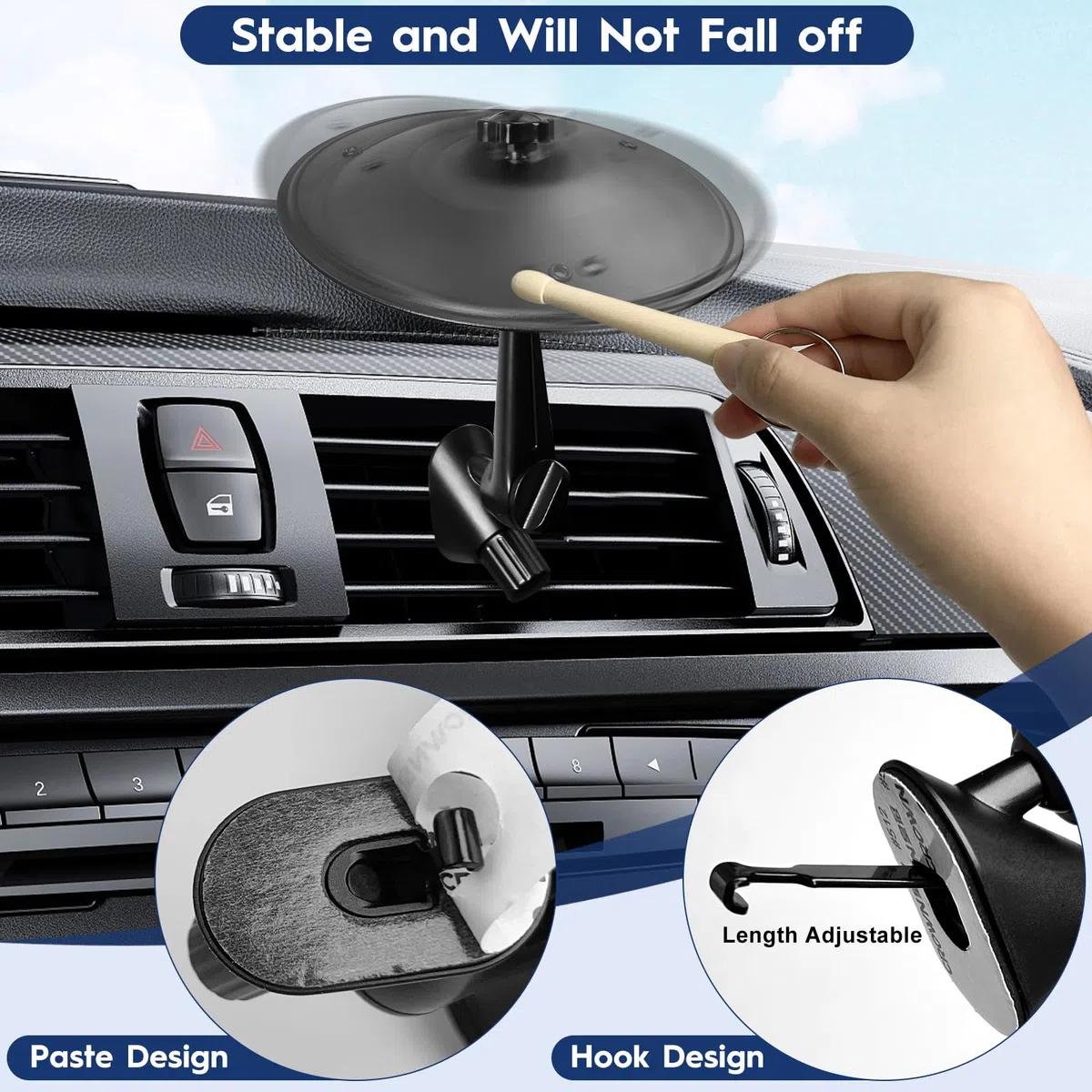 Vasca da crash per auto, mini clip per crash, tamburo a mano, strumenti a percussione, presa d'aria per auto, incidente automobilistico, cymbals, per tutti i tipi di veicoli, 1 campanello per auto