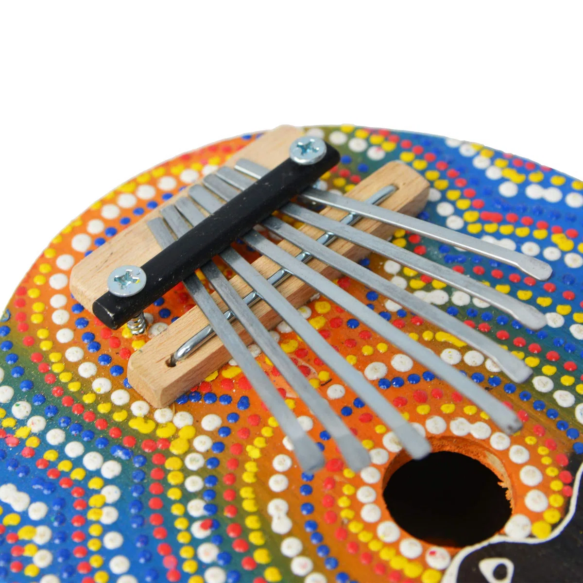 A-Star 7 tasti fatti a mano in noce di cocco dipinta Kalimba Thumb Piano Mbira con design animale