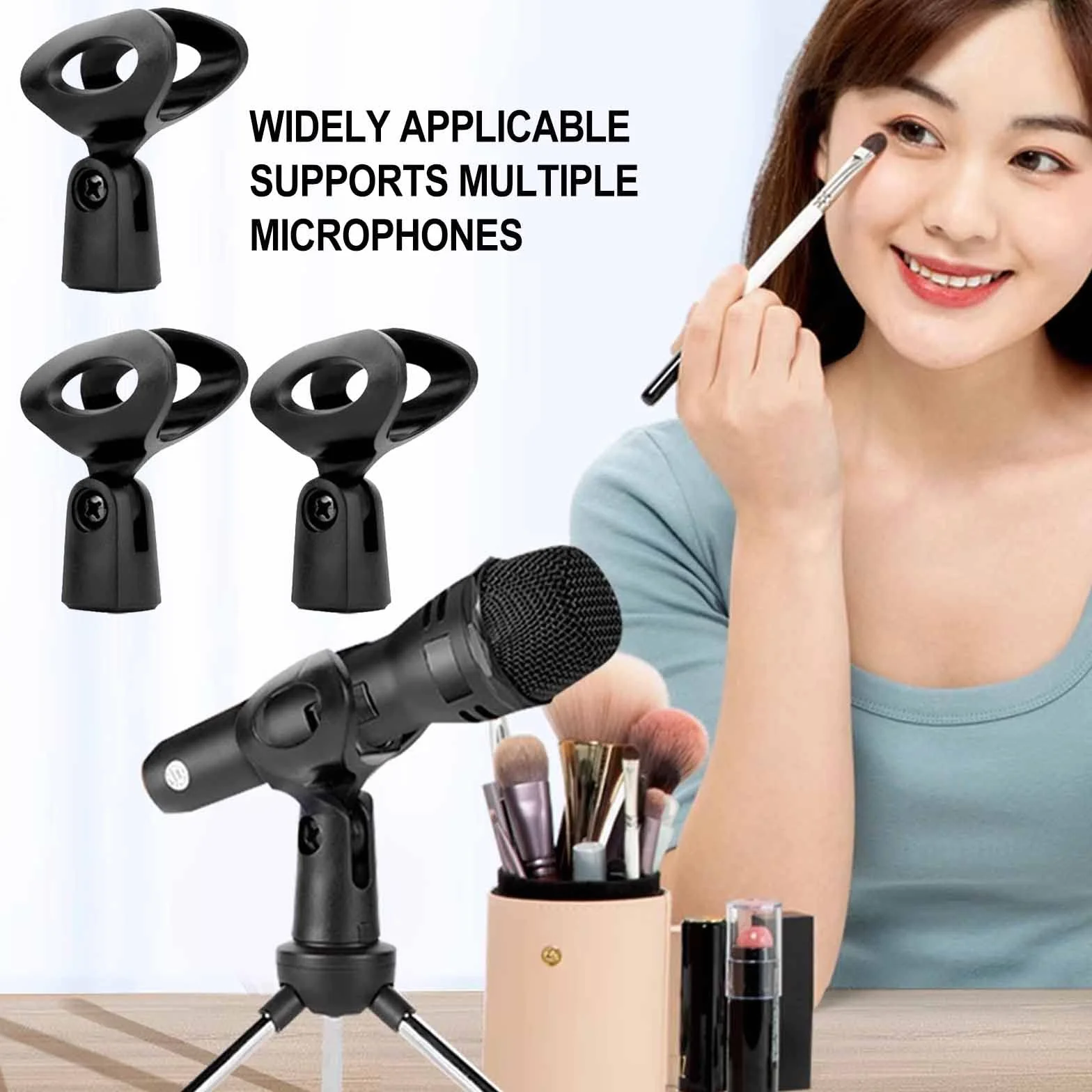 Supporto a Pinza per Microfono 6PCS Pinza Microfono Portamicrofono Clip per Microfono Universale con la Maggior Parte dei Microfoni Cablati e Wireless