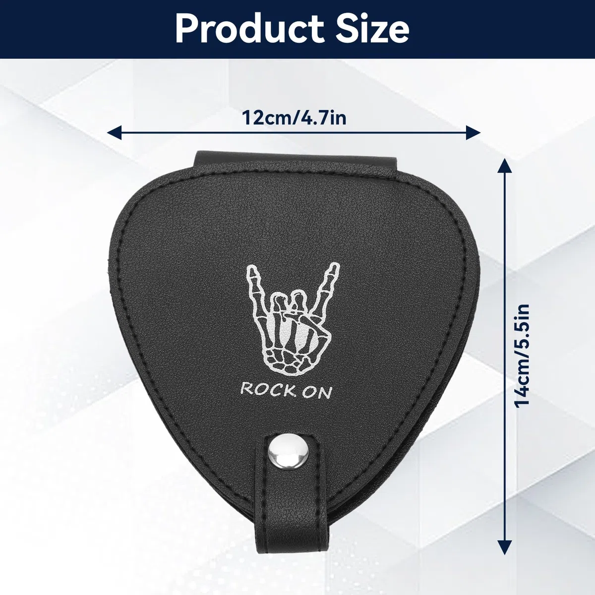 Custodia per plettro e chitarra con 22 slot in pelle PU per chitarre