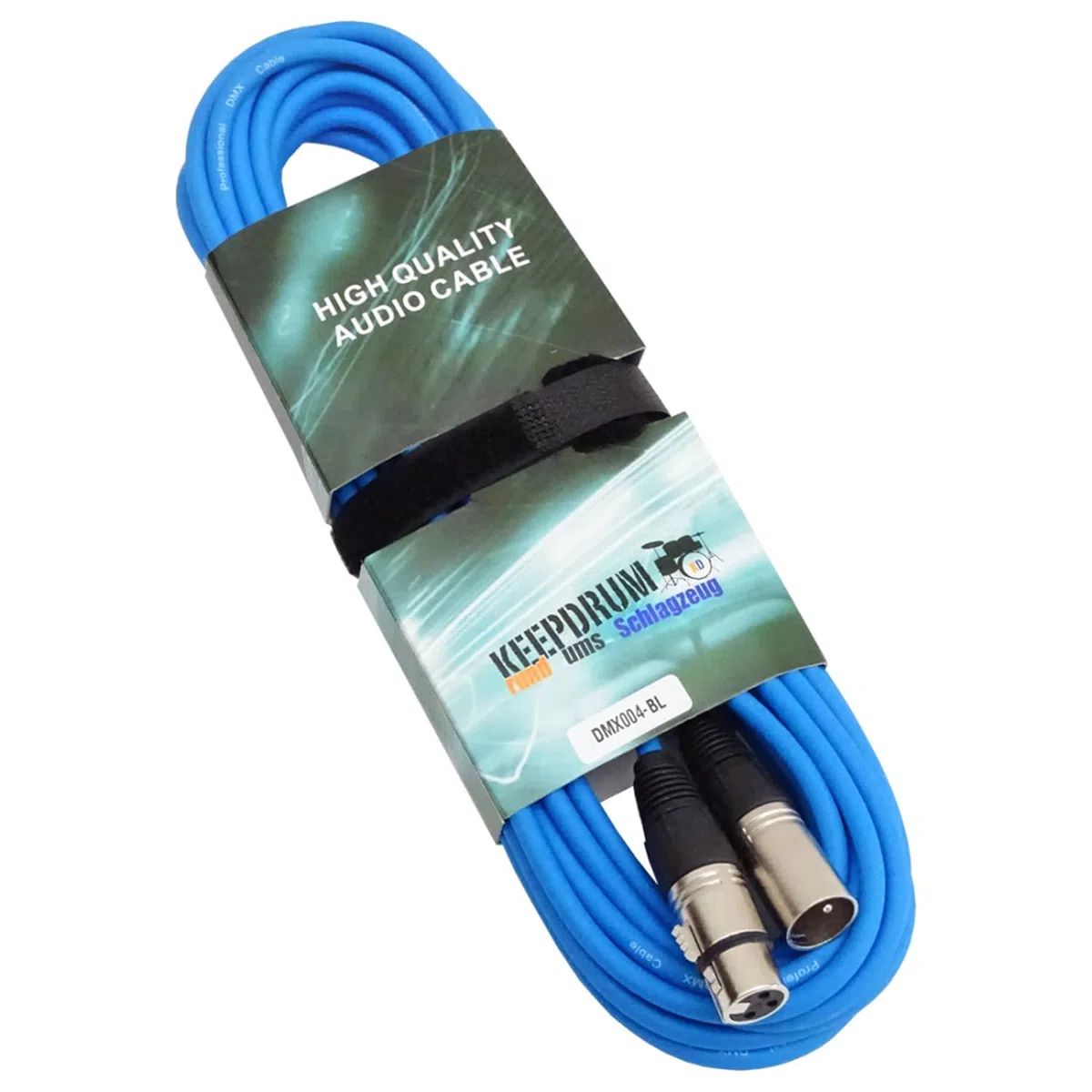 keepdrum DMX004 BL - Cavo luminoso DMX a 3 poli, 10 m, 100 Ohm, colore: Blu