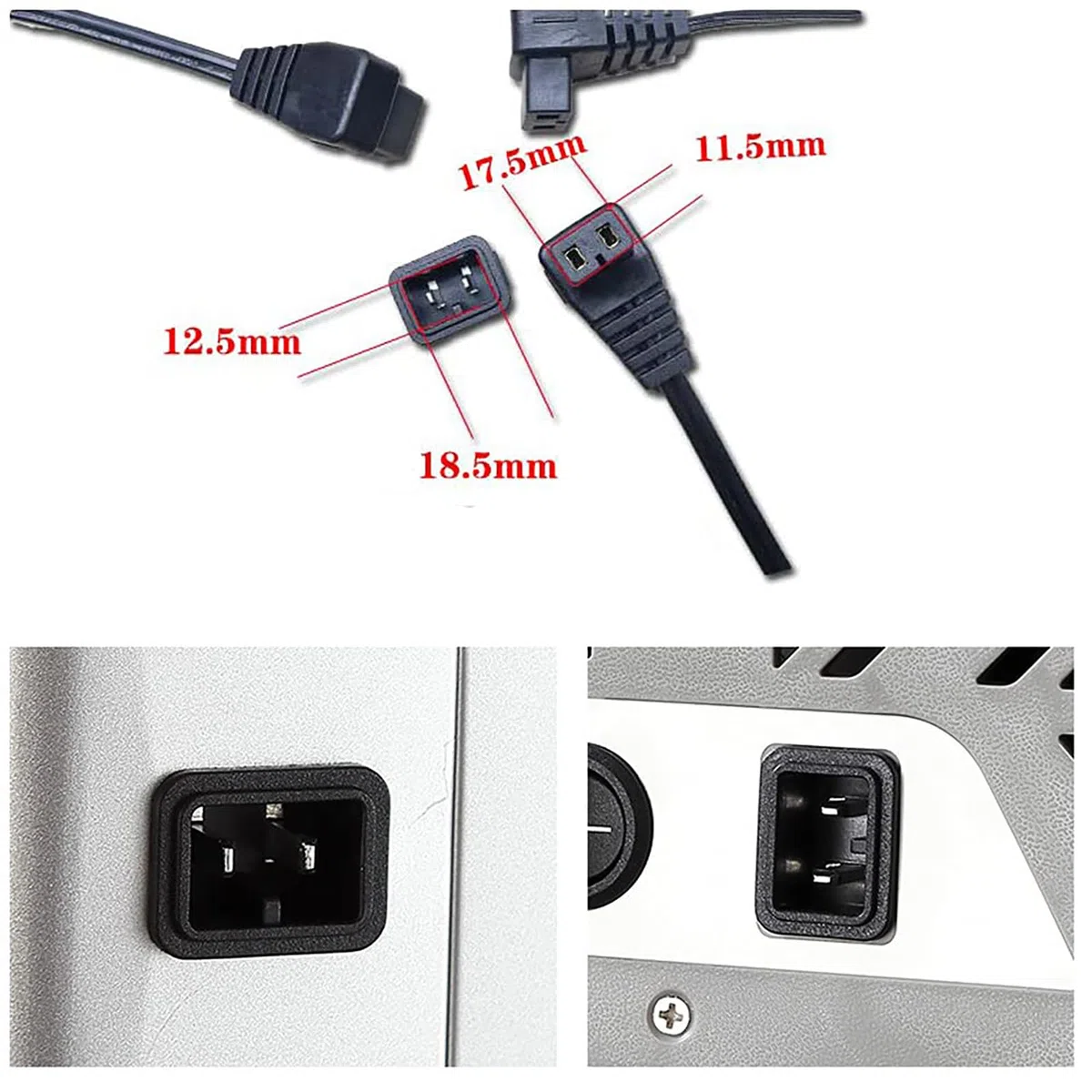 HangTon Cavo di alimentazione per frigorifero auto, refrigeratore, congelatore Alpicool Bodega Dometic Mobicool Iceco 12/24V 23A DC 3m