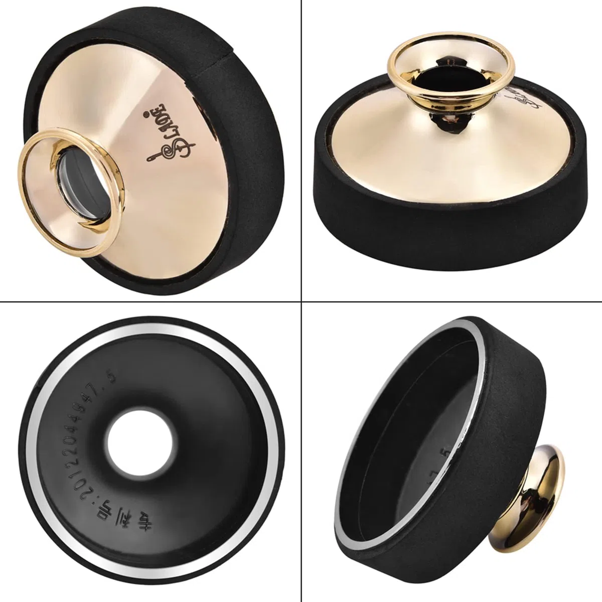 1PC Sassofono Contralto Muto Sassofono Contralto Muto Silenziatore Smorzatore di Plastica Leggera Pratica Abs Sassofono Senza Disturbare gli Altri(Oro)