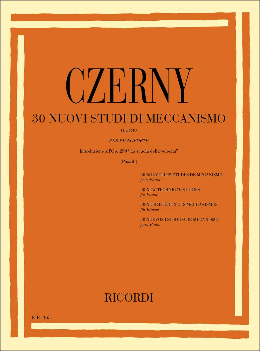 CZERNY - Op. 849 30 nuovi studi di meccanismo per pianoforte