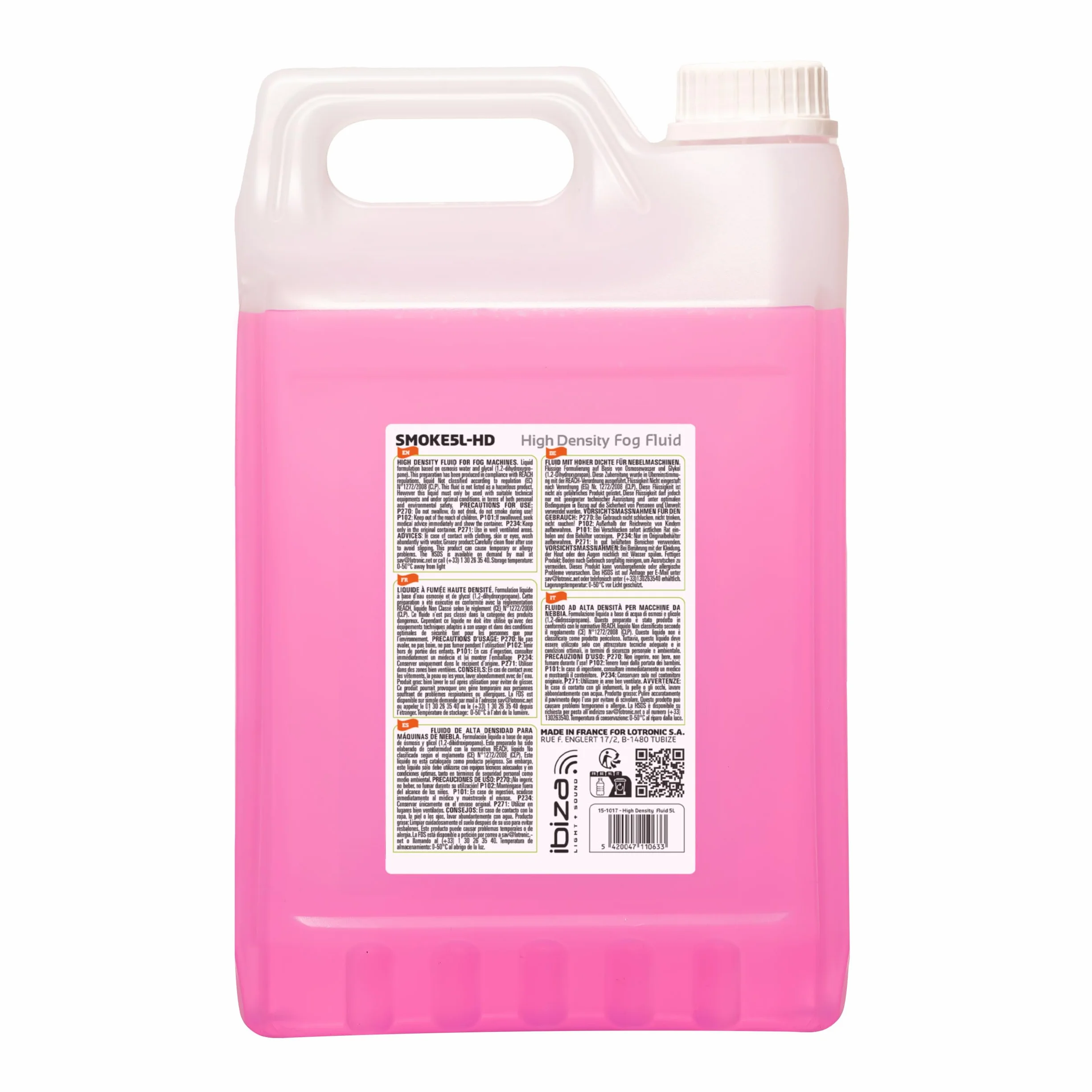 Ibiza - SMOKE5L-HD - Liquido per macchina del fumo ad alta densità - 5 litri
