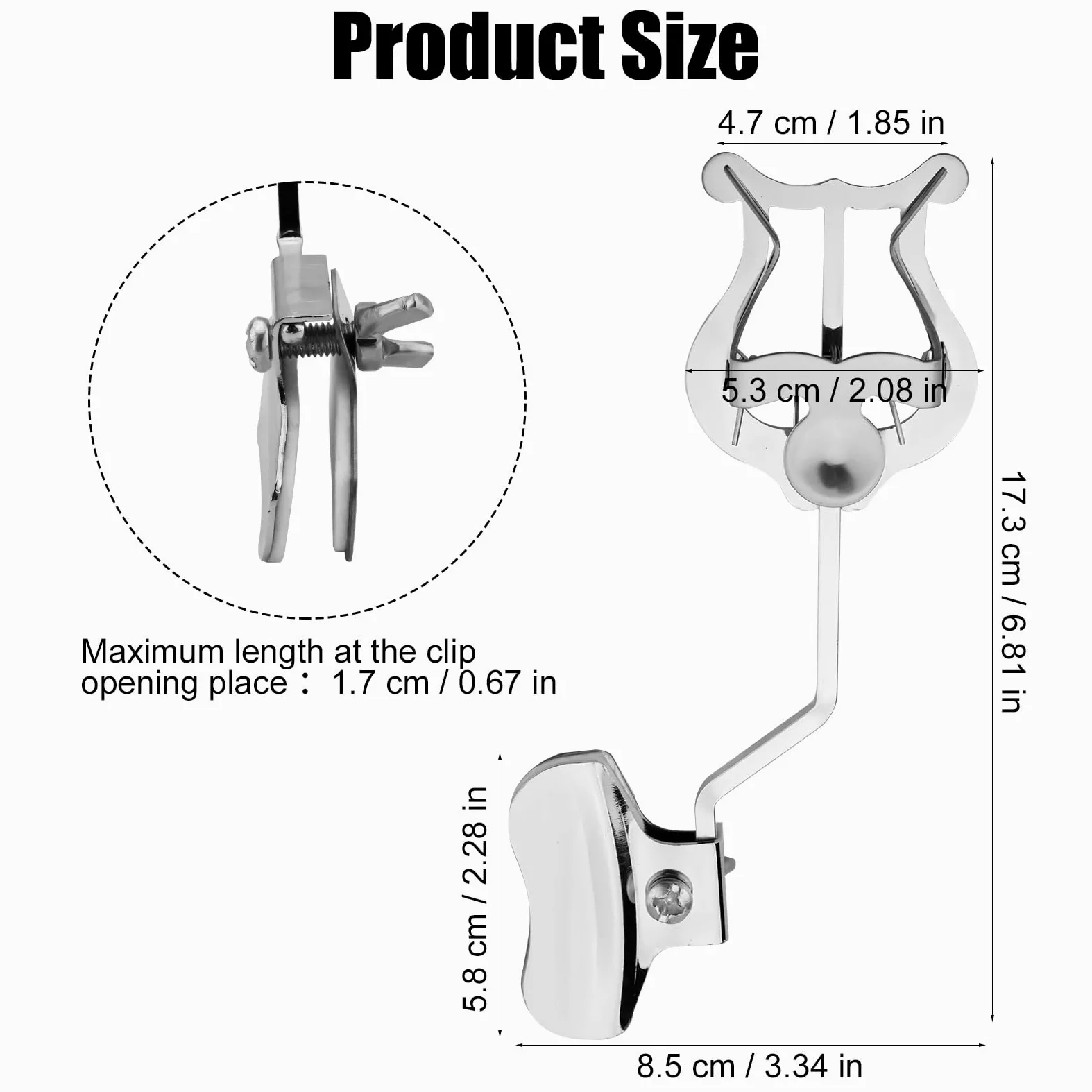 Trombone Clip Musicale, Supporto per Spartiti Musicali per Trombone Supporto Portatile per Spartiti Musicali in Metallo Accessori per Strumenti per Principianti si Esercitano Nella Musicale