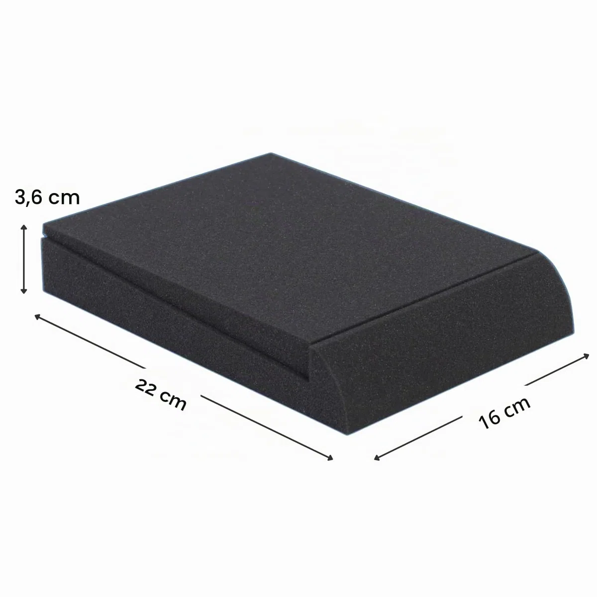 2PCS 16x22x3.6cm Speaker Sound Insulation Mat Soundproofing Mat Acoustic Foam Board Sponge Sound Absorbing Pad Sound Reinforcement Cushion