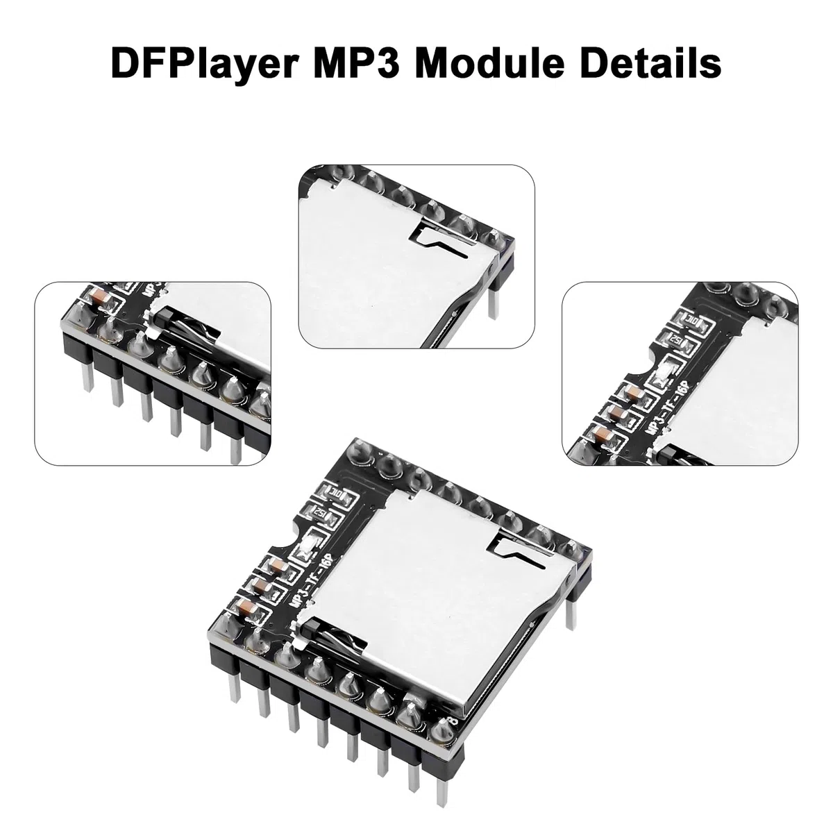 Dfplayer MP3 Mini Lettore Modulo AYWHP 6 PCS TF U Disk Scheda DFPlayer Audio Voce Musica Modulo compatibile con Arduino