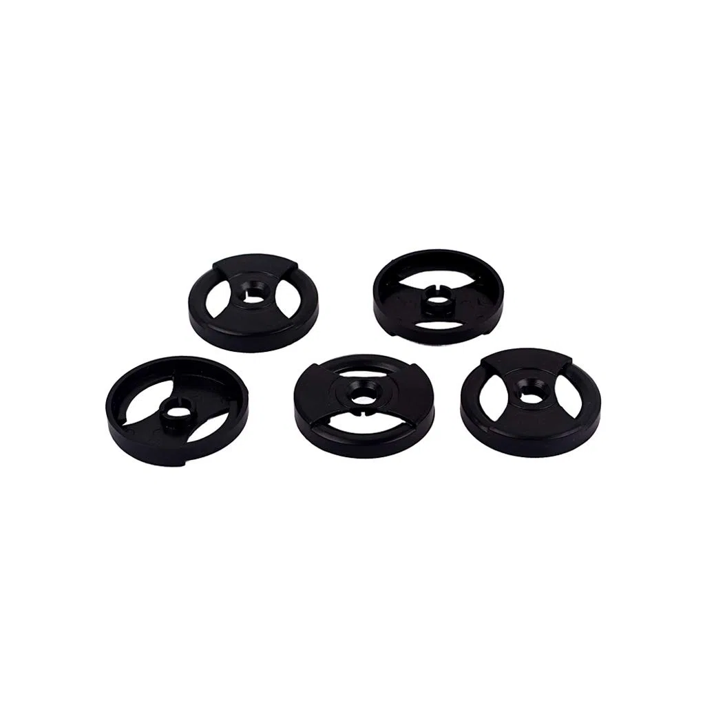 Alnicov Adattatore 45 giri per giradischi universale in vinile da 7 "confezione da 5 (nero)