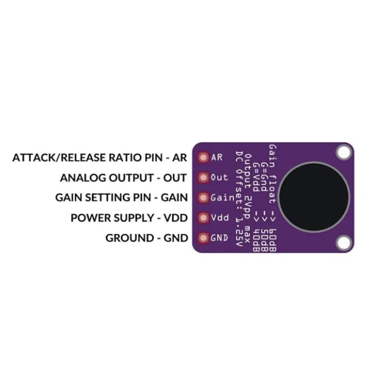 GERUI 4 pezzi MAX9814 AGC Microphone Amplifier Board Compatible with Arduino
