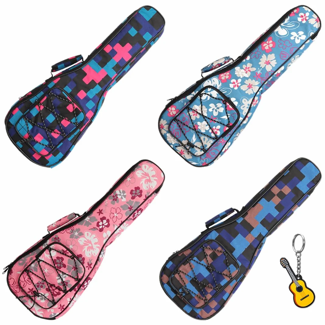 Custodia per ukulele con stampa, 10 mm, portatile, impermeabile, per ukulele