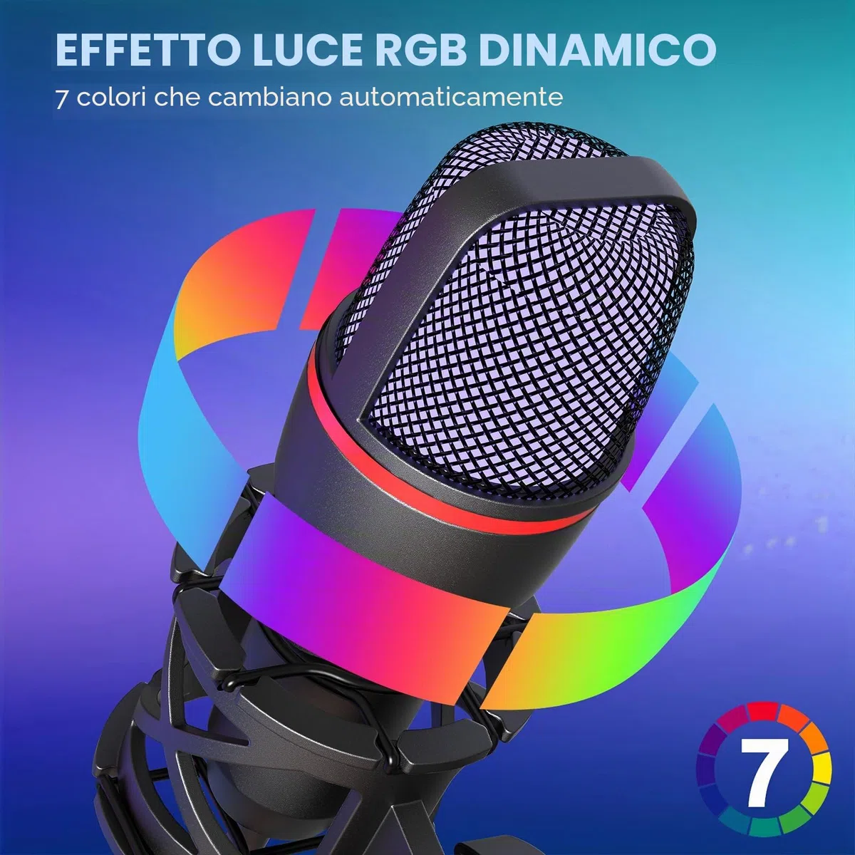 Hoppac Microfono USB PC Microfono Gaming, Micro a Condensatore con Shock-Mount, Filtro Pop e Treppiede, Plug & Play Microfono per PC, Laptop, PS4/5, Streaming, Podcasting, Registrazione