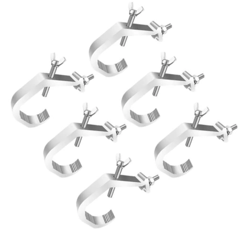 6 morsetti per luci da palcoscenico, morsetti per luci a morsetto, in lega di alluminio, resistente, montaggio con ganci, morsetto per illuminazione da DJ 30-52 mm