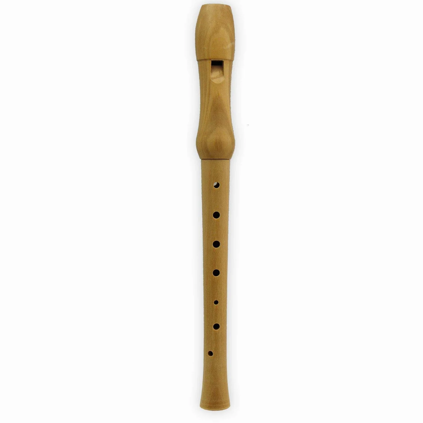 TFS-18D Flauto Dolce Soprano in Acero - Diteggiatura Tedesca - Flauto Dolce in Legno con Tabella delle Diteggiature e Esempi Musicali