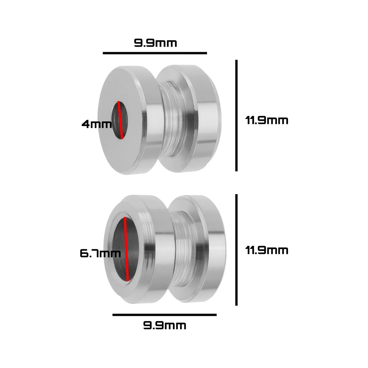 Create idea 2 Paia Di Lucchetti E Pulsanti Per Tracolla Chitarra Lucchetti Sicurezza A Sgancio Rapido Con Viti Di Montaggio Compatibile Con Schaller 11,9x9,9mm Argento