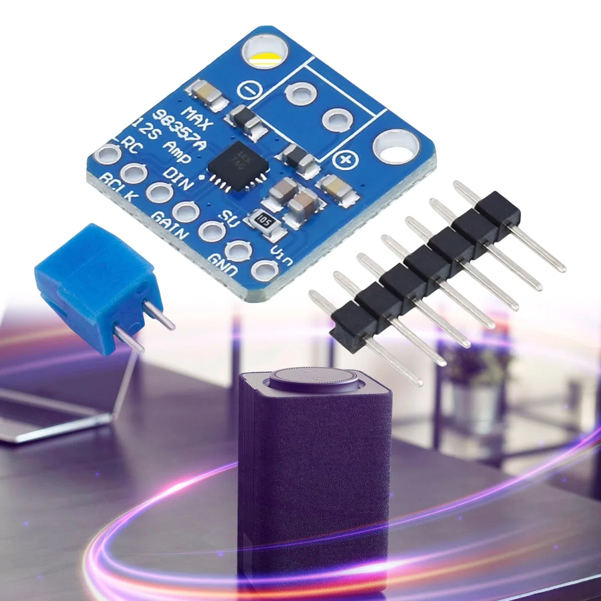 MAX98357A I2S Ingresso Amplificatore Uditivo Scheda 3W Classe D Amplificatore Board Per Gli Appassionati Elettronici E Ingegneri