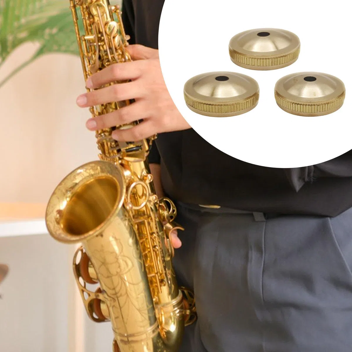 Ricambi per Trombone a 3 Valvole Tuba, Manopole in Ottone, Copri Pistoni, Accessori in Rame per Musicisti, Strumenti a Fiato, Tappi Inferiori