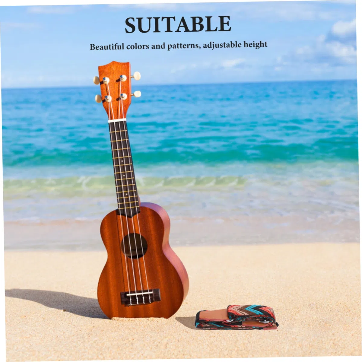TOYANDONA Tracolla Per Ukulele Doppio Gancio j Regolabile Forature Per Installazione Facile