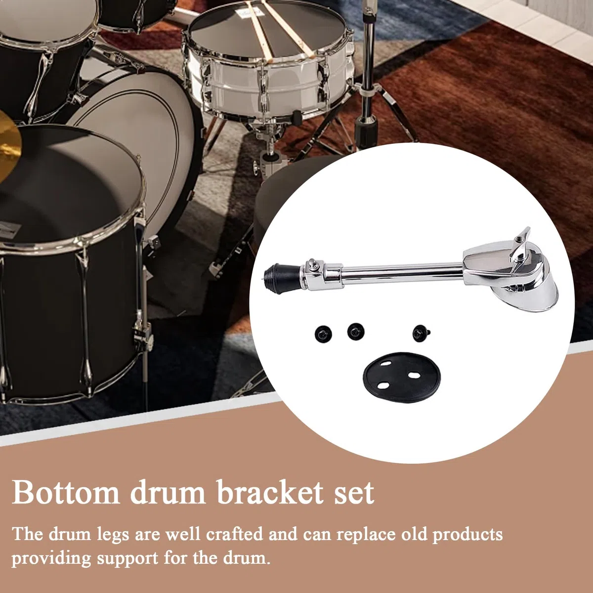 Piedi Per Grancassa, Percussioni Antiscivolo Piedini Batteria, Supporto Pedale Portatile Per Hardware Base Per Principianti Professionisti Appassionati Di Musica