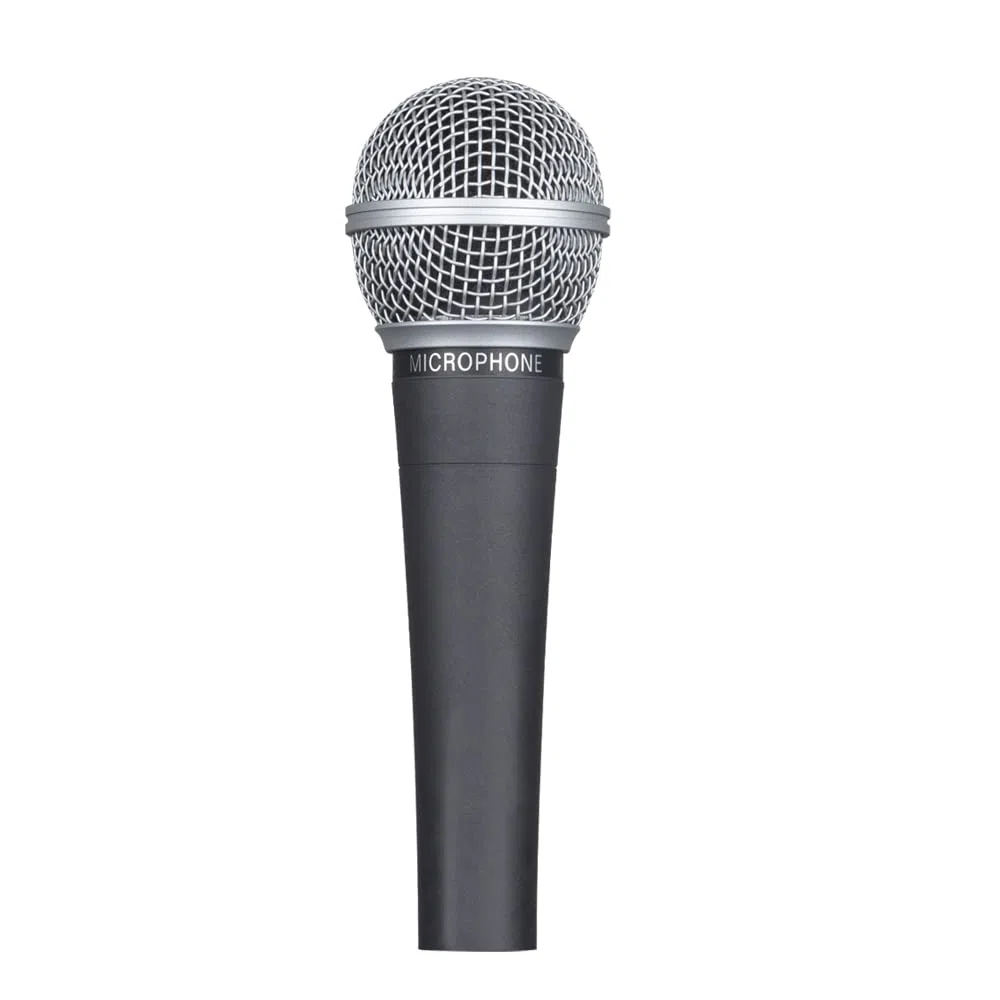 Nuovo Wm58 Mic Vocale Microfono Stile Classico Audio Strumento con Suono Pulito, Corpo in Metallo Professionale Bobina Movimento Dinamico (No Cable)